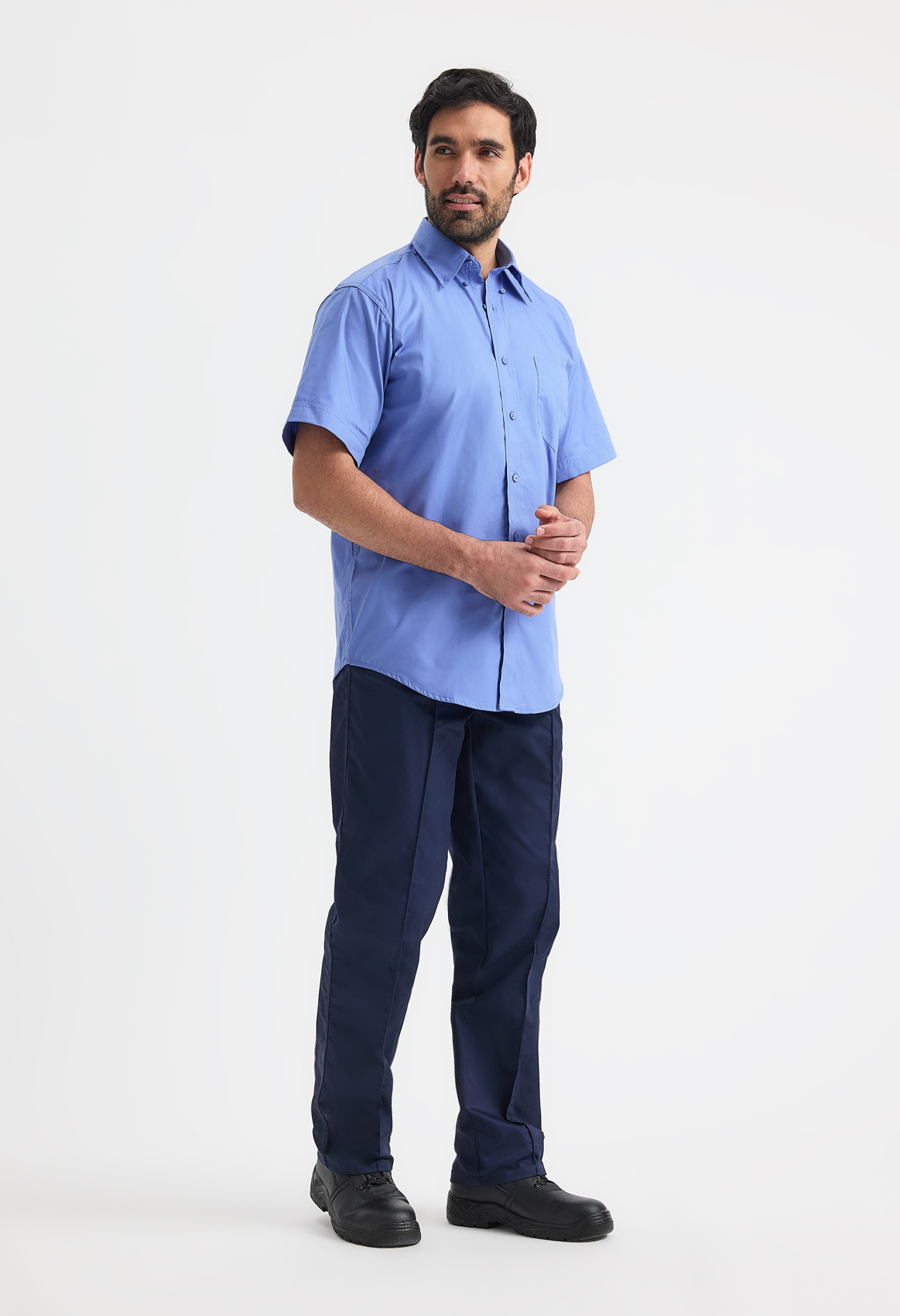 Mens Pinpoint Oxford Half Sleeve Shirt